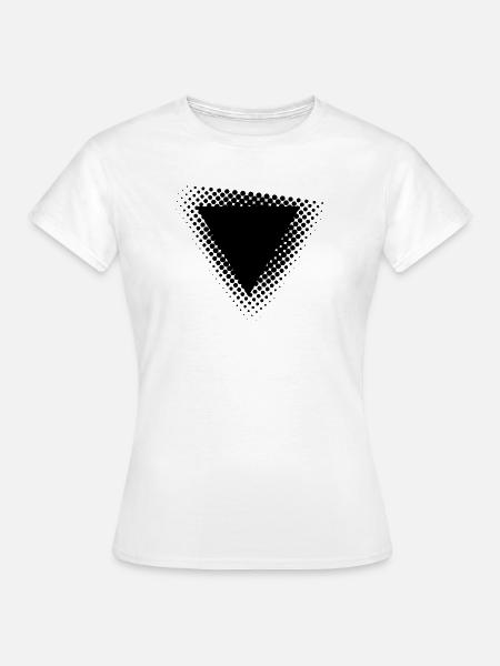 Design geometrischer Dreieckspunkte - Frauen T-Shirt - Weiß
