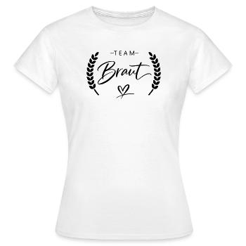 Team Braut - Frauen T-Shirt - Weiß - Vorne - AI Model Female 172 dark (172cm)
