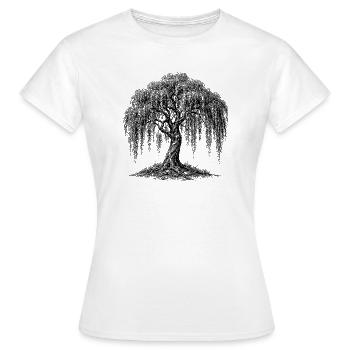 saule pleureur - T-shirt Femme - blanc - Devant - AI Model Female 172 dark (172cm)
