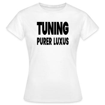 Tuning - Frauen T-Shirt - Weiß - Vorne - AI Model Female 172 dark (172cm)