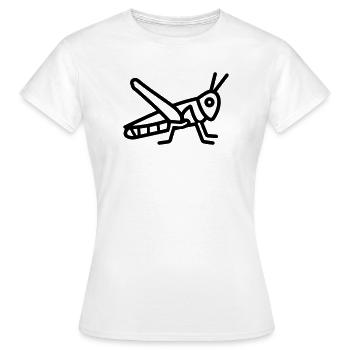 sauterelle - T-shirt Femme - blanc - Devant - AI Model Female 172 dark (172cm)