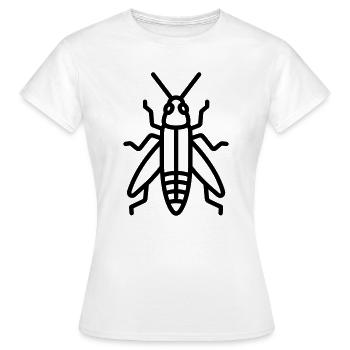 sauterelle - T-shirt Femme - blanc - Devant - AI Model Female 172 dark (172cm)
