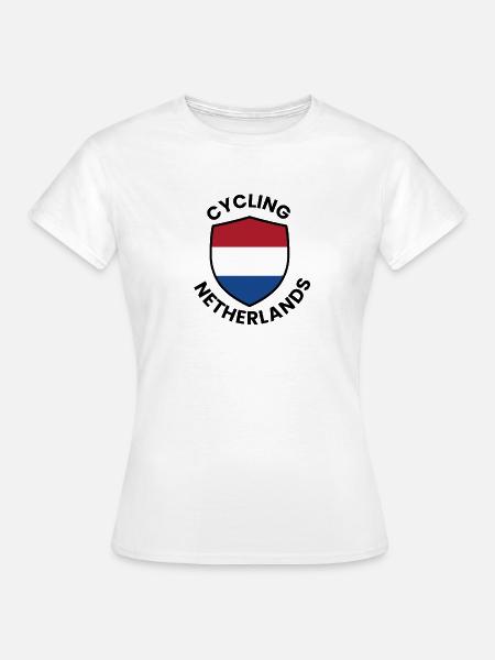 Niederländisches Fahrradwappen - Frauen T-Shirt - Weiß