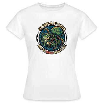 Dorsch und Qualle Unterwasserduell - Frauen T-Shirt - Weiß - Vorne - AI Model Female 172 dark (172cm)
