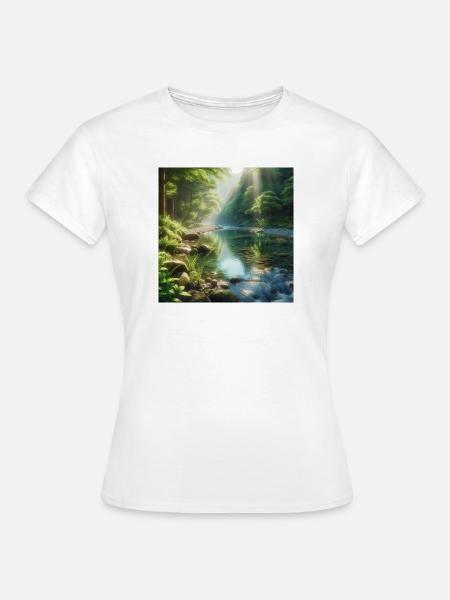 Ruhiges Skogsbäck - Frauen T-Shirt - Weiß