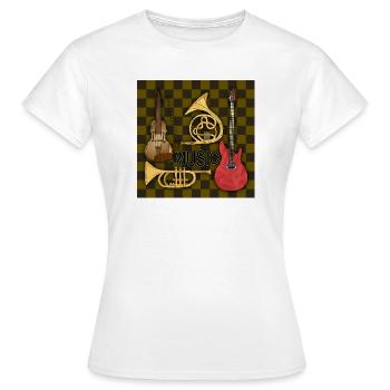Instruments de musique - T-shirt Femme - blanc - Devant - AI Model Female 172 dark (172cm)