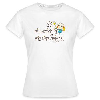 Be multi-layered like an onion - Women's T-Shirt - white - Front - AI Model Female 172 dark (172cm)