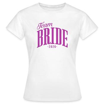 Enterrement de vie de jeune fille de l’équipe Mariée 2026 - T-shirt Femme - blanc - Devant - AI Model Female 172 dark (172cm)