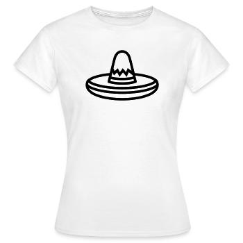 Mexikanischer Hut - Frauen T-Shirt - Weiß - Vorne - AI Model Female 172 dark (172cm)