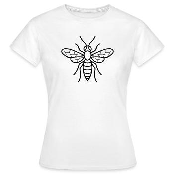 guêpe - T-shirt Femme - blanc - Devant - AI Model Female 172 dark (172cm)