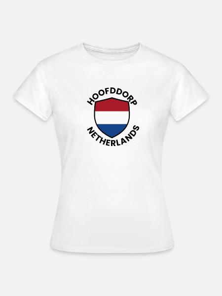 Niederländische Schildflagge - Frauen T-Shirt - Weiß