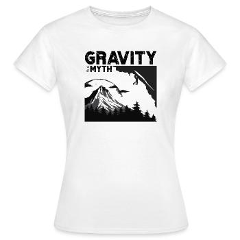 Gravity is a myth - Women's T-Shirt - white - Front - AI Model Female 172 dark (172cm)