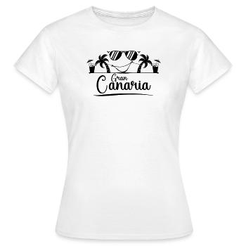 Gran Canaria - Frauen T-Shirt - Weiß - Vorne - AI Model Female 172 dark (172cm)