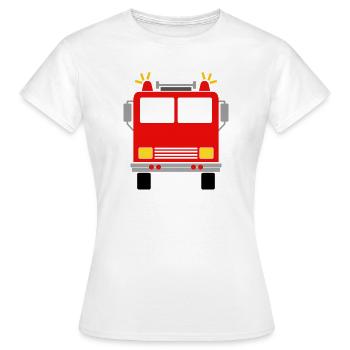 Camion de pompiers - T-shirt Femme - blanc - Devant - AI Model Female 172 dark (172cm)