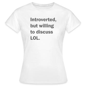 LOL - T-shirt Femme - blanc - Devant - AI Model Female 172 dark (172cm)