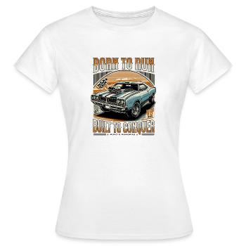 Né pour courir, construit pour conquérir - T-shirt Femme - blanc - Devant - AI Model Female 172 dark (172cm)
