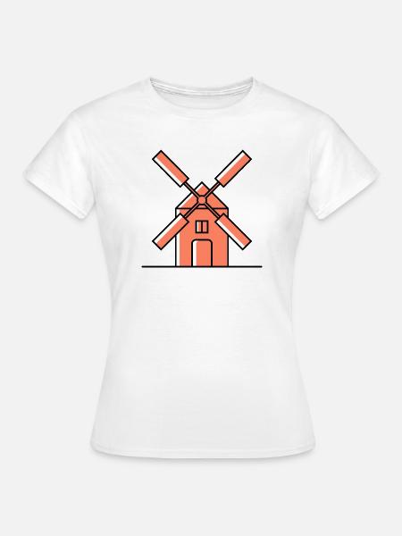 Windmühle Icon - Frauen T-Shirt - Weiß
