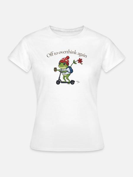 Toad-ally caffeinated Frosch - Frauen T-Shirt - Weiß