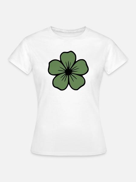 Hibiskus Blume grün Blume Hibiscus Hawaii Blüte - Frauen T-Shirt - Weiß