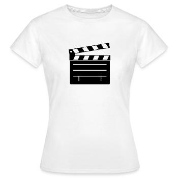 Clapperboard - Women's T-Shirt - white - Front - AI Model Female 172 dark (172cm)