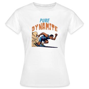 Sprinteur : Pure Dynamite - T-shirt Femme - blanc - Devant - AI Model Female 172 dark (172cm)