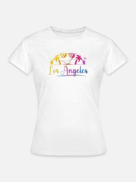 Palmiers de Los Angeles - T-shirt Femme - blanc