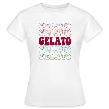 Gelato Eiskrem - Frauen T-Shirt - Weiß - Vorne - AI Model Female 172 dark (172cm)