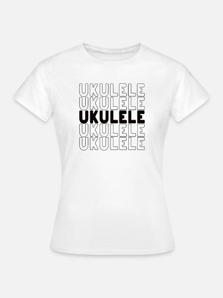 Ukulele typography - Frauen T-Shirt - Weiß