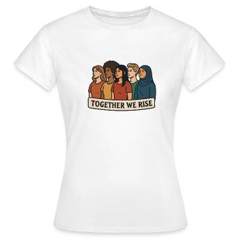 Se lever ensemble - T-shirt Femme - blanc - Devant - AI Model Female 172 dark (172cm)