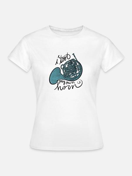 Aqua French Horn Tangle - Frauen T-Shirt - Weiß