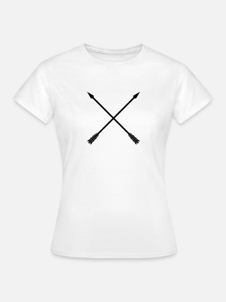 Gekreuzte Pfeile - Frauen T-Shirt - Weiß