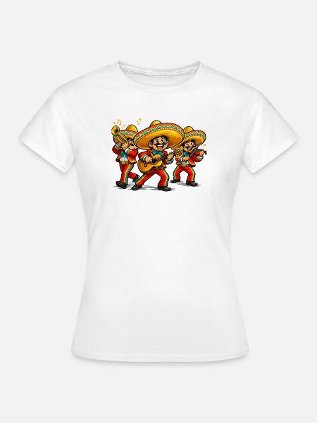 Mariachi Fiesta Dreierbande - Frauen T-Shirt - Weiß