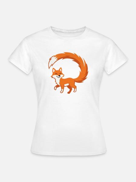 Feuerfuchs Langschwanz! - Frauen T-Shirt - Weiß