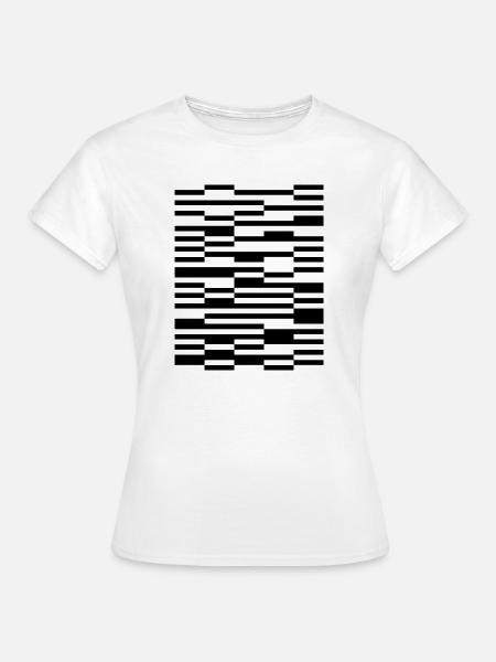 Design geometrischer diagonaler Linien - Frauen T-Shirt - Weiß