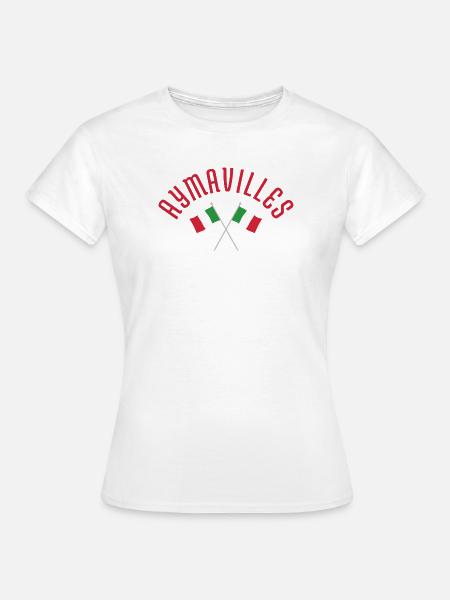 Aymavilles italienische Flaggen - Frauen T-Shirt - Weiß
