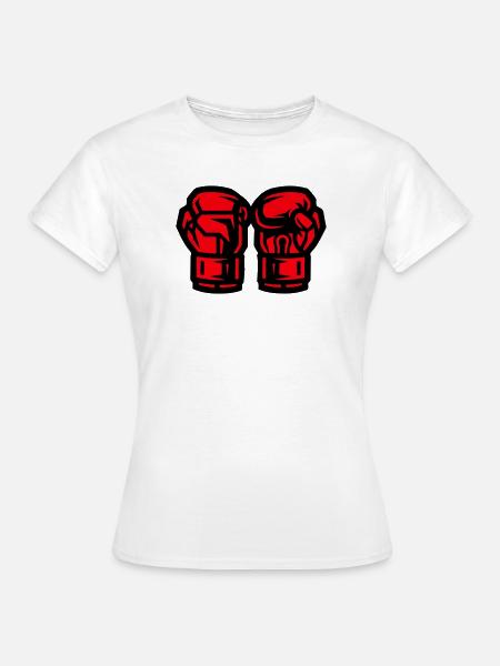 Boxhandschuhe Symbol Boxen - Frauen T-Shirt - Weiß