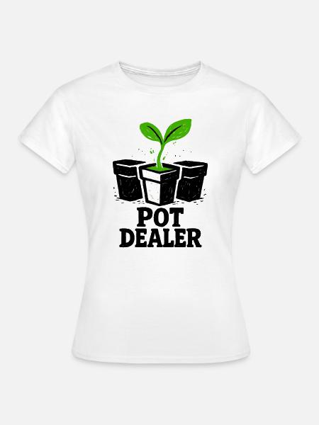 Gärtnerhumor: Das Pflanzenangebot - Frauen T-Shirt - Weiß