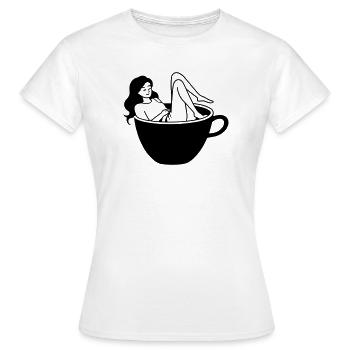 Coffee Culture - Women's T-Shirt - white - Front - AI Model Female 172 dark (172cm)