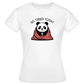 Panda Kuscheltraum unter Decke - Frauen T-Shirt - Weiß - Vorne - AI Model Female 172 dark (172cm)