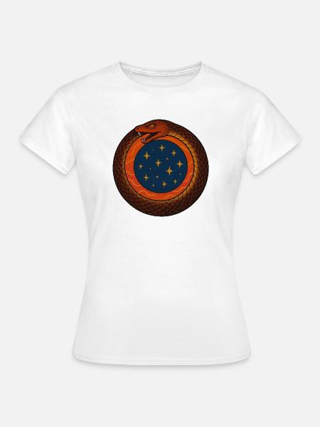 Kosmisches Ouroboros-Emblem - Frauen T-Shirt - Weiß