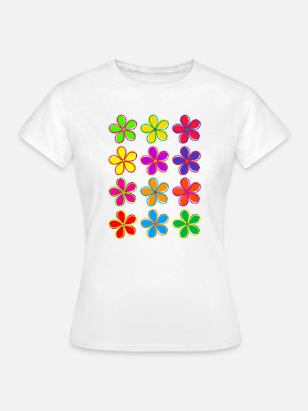 Gänseblümchen-Blumen - Frauen T-Shirt - Weiß