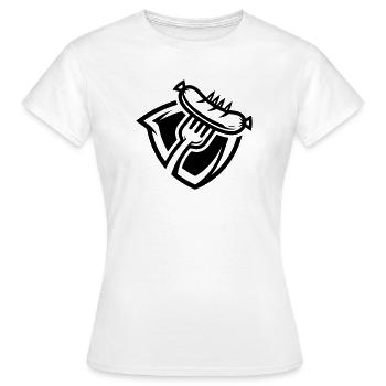Sausage fork - Women's T-Shirt - white - Front - AI Model Female 172 dark (172cm)