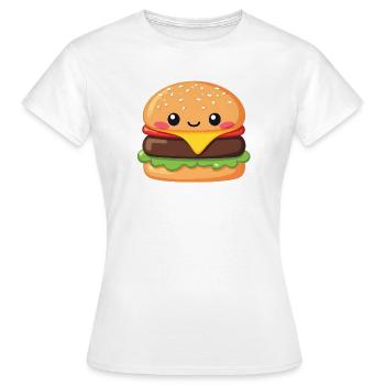 hamburger - T-shirt Femme - blanc - Devant - AI Model Female 172 dark (172cm)
