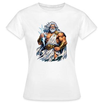 Zeus-Krieger - Frauen T-Shirt - Weiß - Vorne - AI Model Female 172 dark (172cm)
