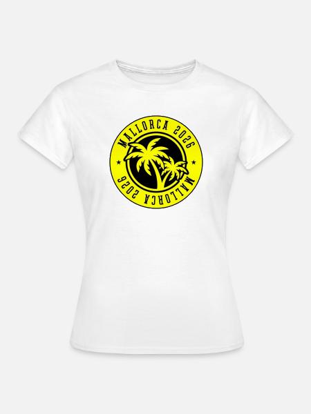 Mallorca 2026 Palmen - Frauen T-Shirt - Weiß