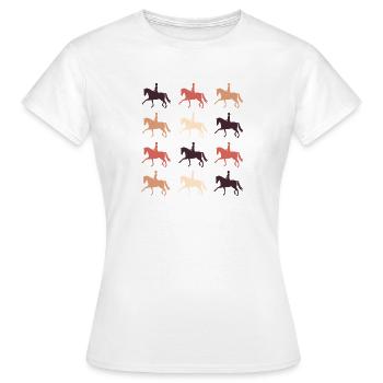 Dressurpferd - Frauen T-Shirt - Weiß - Vorne - AI Model Female 172 dark (172cm)