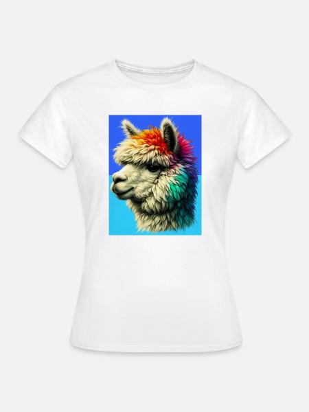 Alpaka - Frauen T-Shirt - Weiß