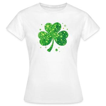 St Patricks Day Party Kleeblatt Glück - Frauen T-Shirt - Weiß - Vorne - AI Model Female 172 dark (172cm)