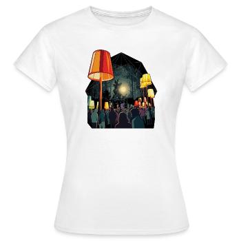 Festival Feeling Party Summer - Women's T-Shirt - white - Front - AI Model Female 172 dark (172cm)