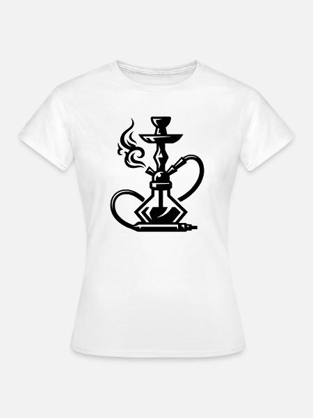 Shisha Hookah - Frauen T-Shirt - Weiß